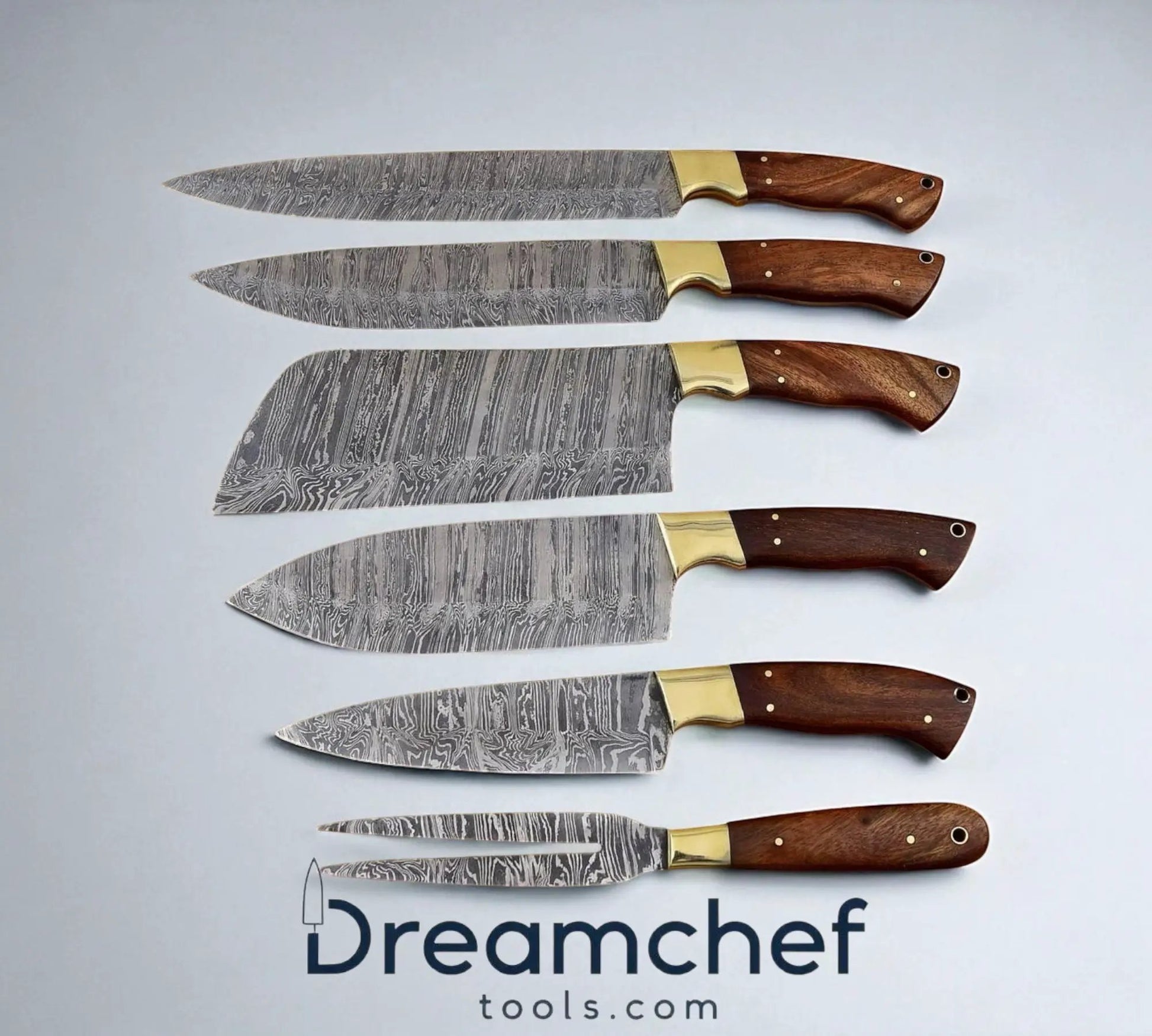 Zwilling Knife Sets – 13” Handmade Damascus Steel Chef Knife with Rosewood Handle & Leather Sheath from PriceLows™