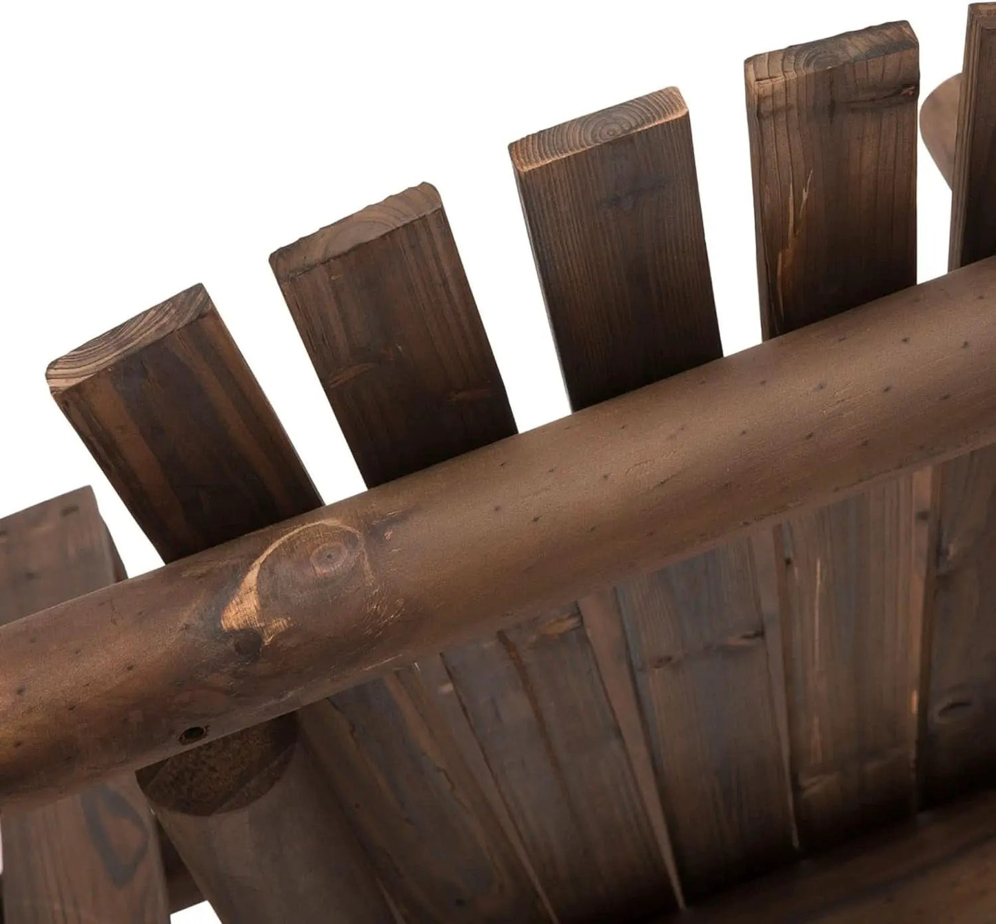 Two-Seat Wooden Adirondack Chair With Integrated Table from PriceLows™