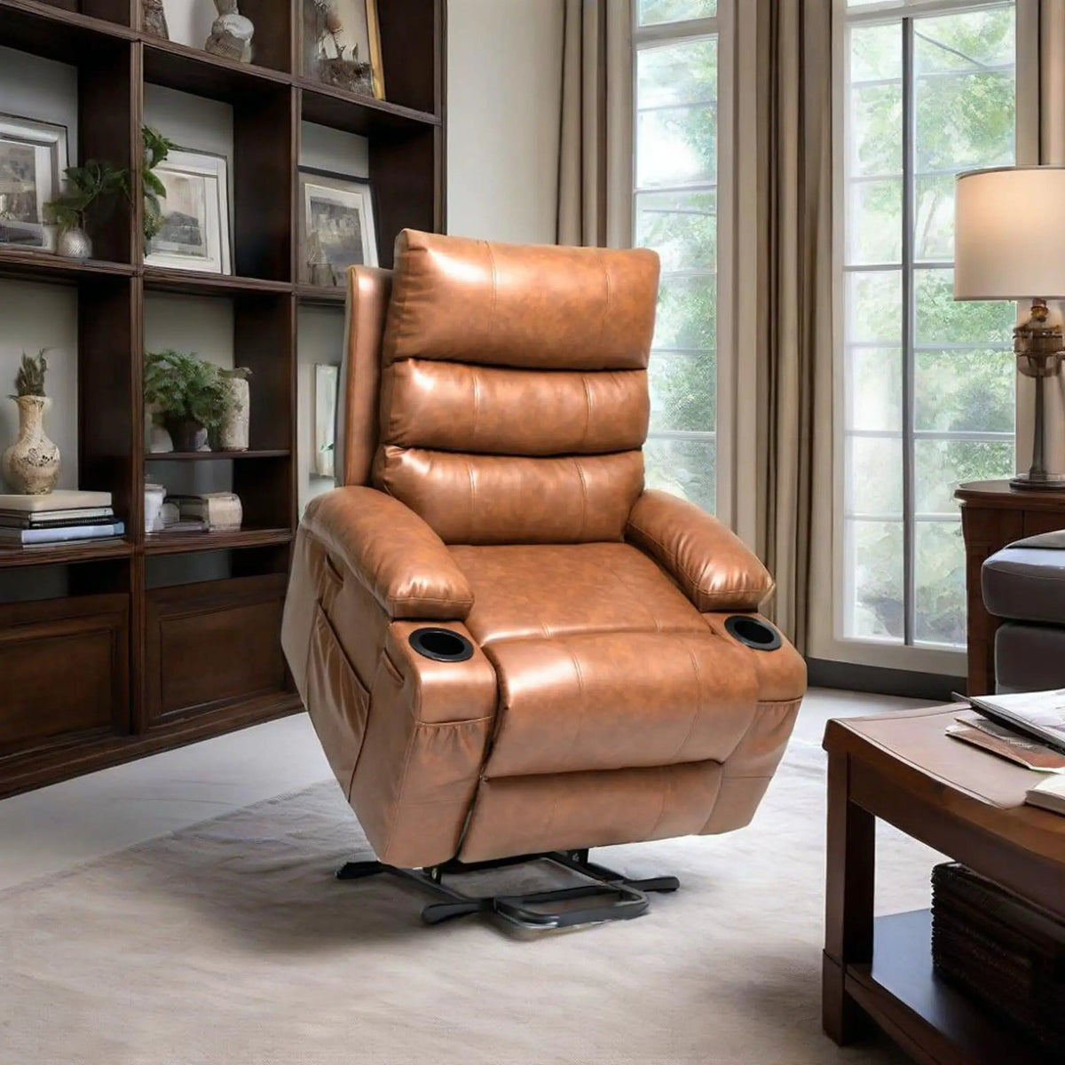 Large Size Electric Power Lift Recliner Chair Sofa With 8 Point Vibration Massage | 36.2 x 33.8 x 41 in | Fabric | Living Room