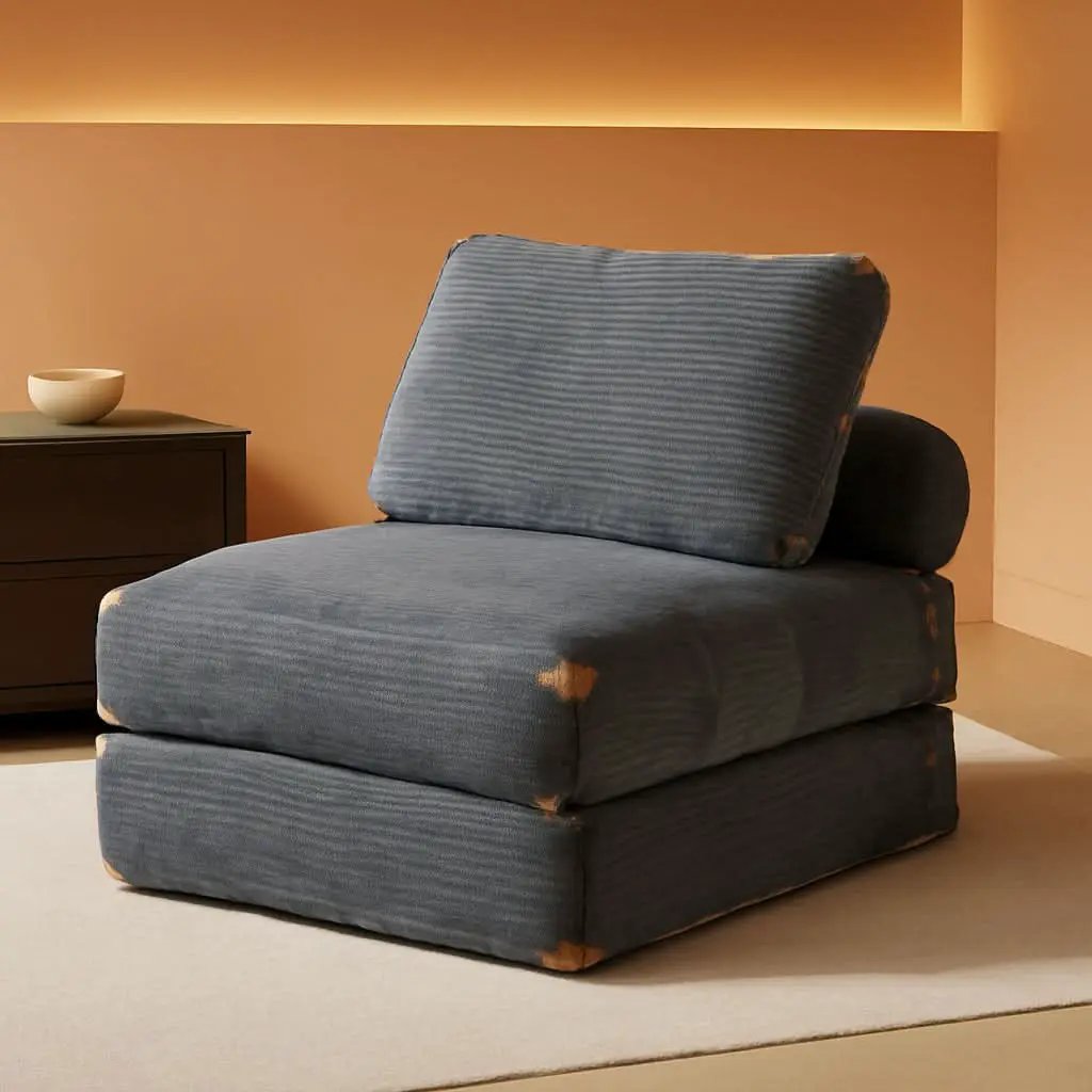 75Inch Grey Foldable Convertible Sofa Bed SleeperCouch from PriceLows™