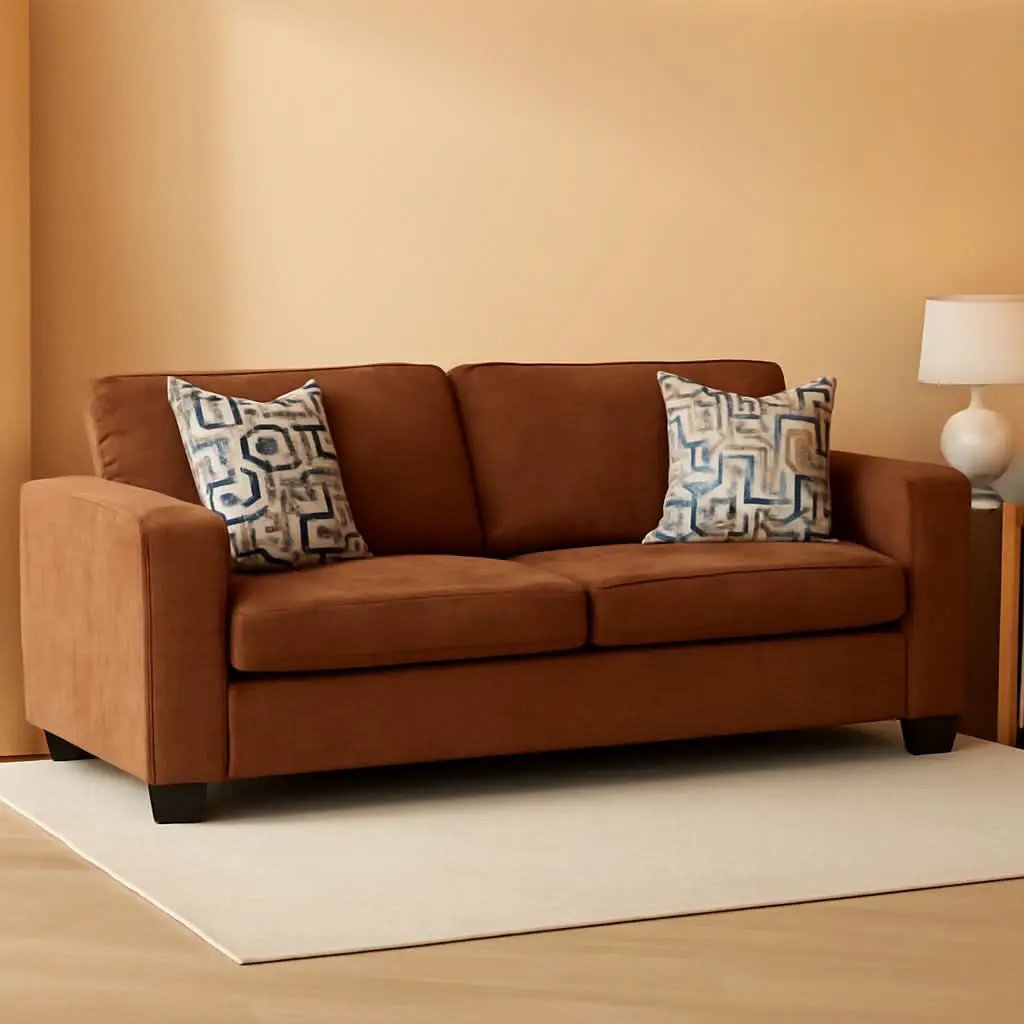 Queen Burnt Orange Contemporary Luxury Sofa Sleeper from PriceLows™