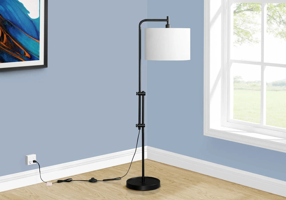 Metal Arc Floor Lamp | 63 Inch Height | Metal Base | 100W Bulb Compatible
