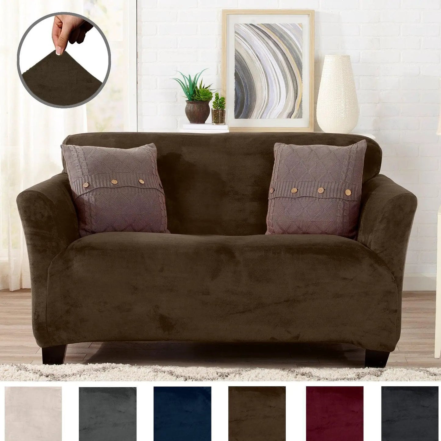 Velvet Stretch Slipcover - Gale Collection from PriceLows™