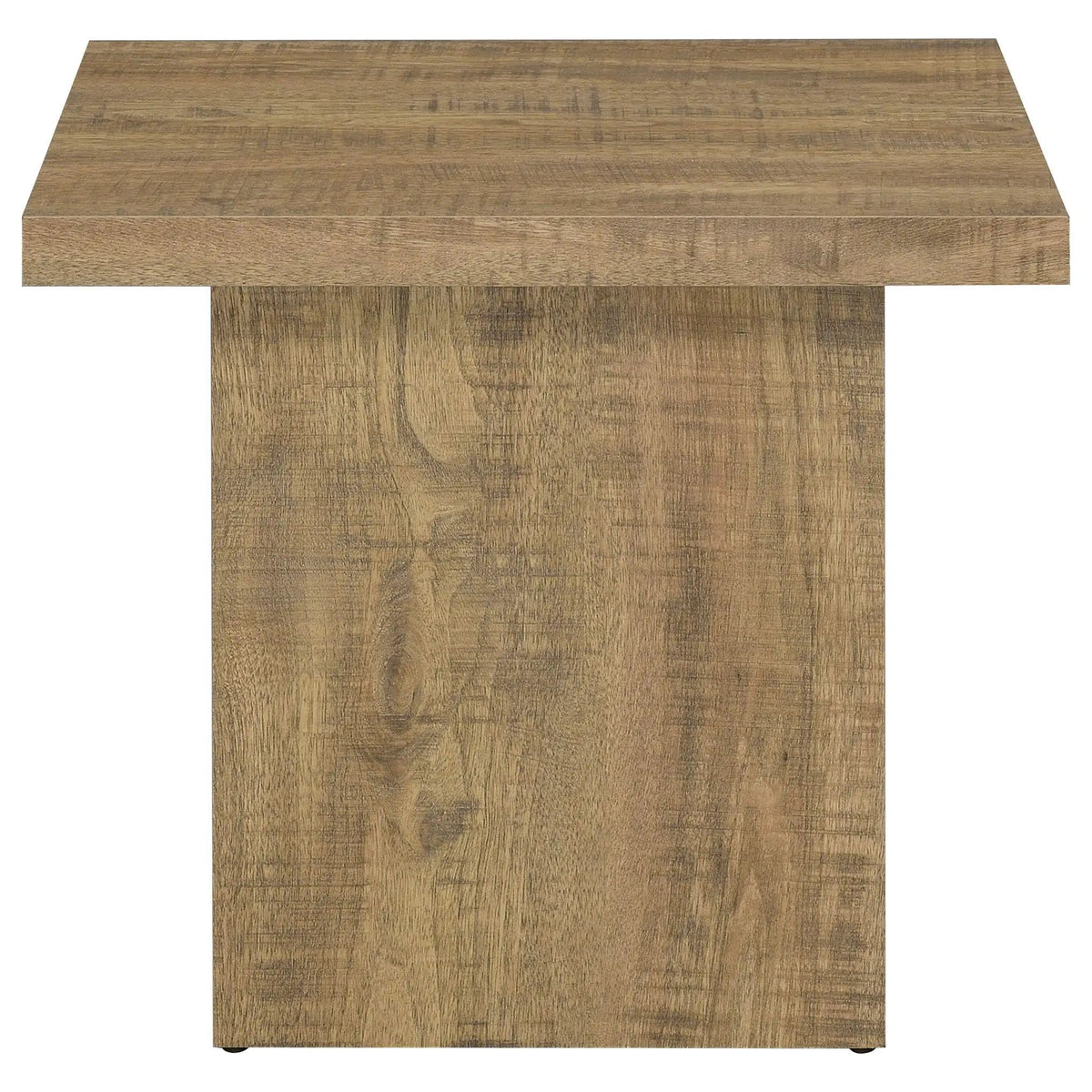 Devar Square Engineered Wood End Table Mango | 23.5 x 23.5 x 21.75 in | Engineered Wood | Brown