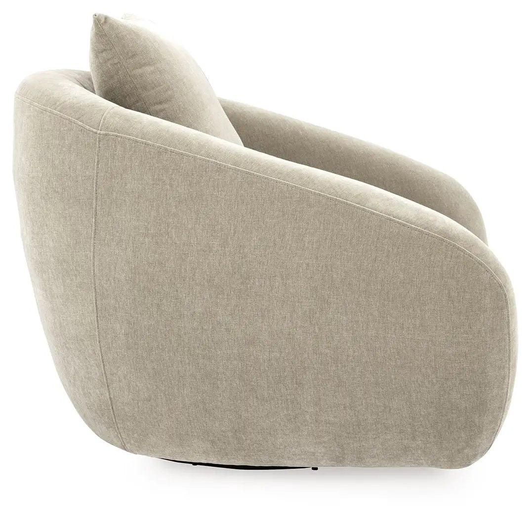 Yahya Swivel Accent Chair | Soft Velvet Upholstery | Reading Nook Seating | 39.5 Inch Length