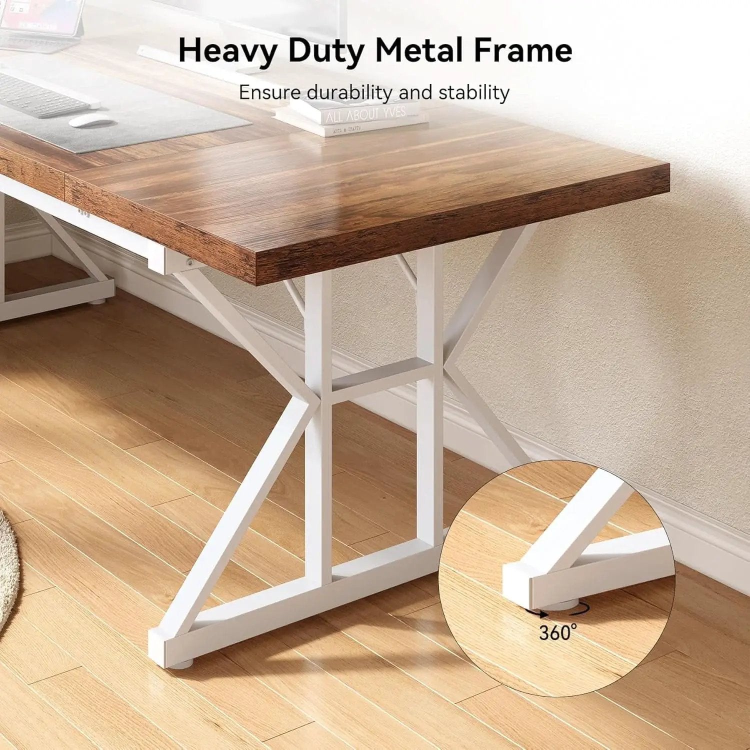 Spacious 70.8 Inch Wooden Executive Desk For Home Office from PriceLows™