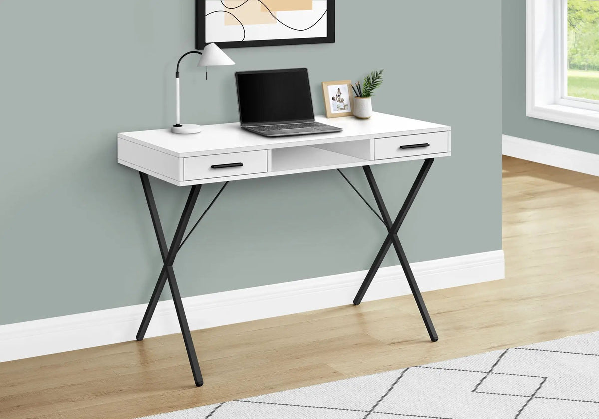 Computer Desk With Drawers | 42 Inch Width | Left Or Right Setup | Laptop Friendly