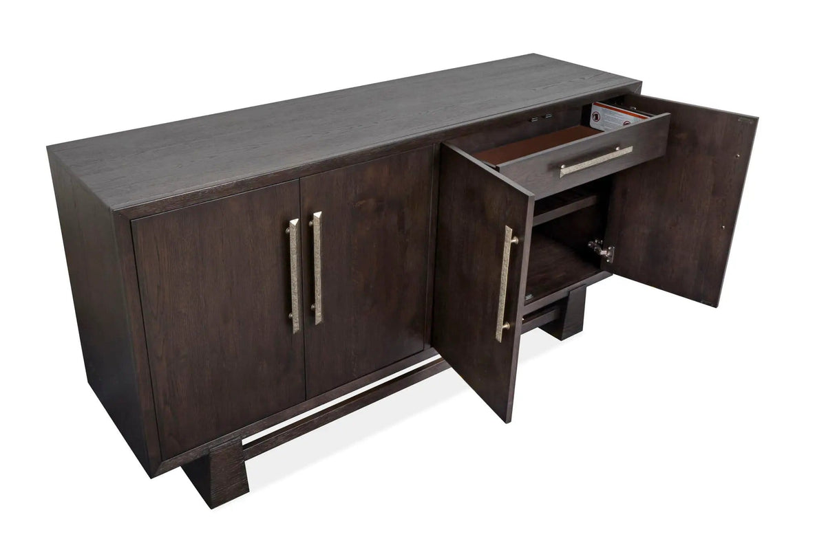 Tauren Buffet | 18 x 66 x 34 in | Oak Veneer & Wood | Coffee Bean