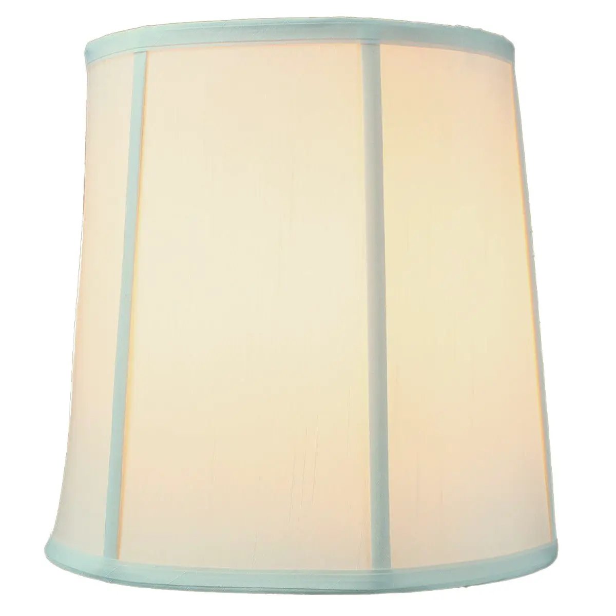 Drum Lamp Shade | Shantung Fabric | 12 Inch Height | Egg Shell