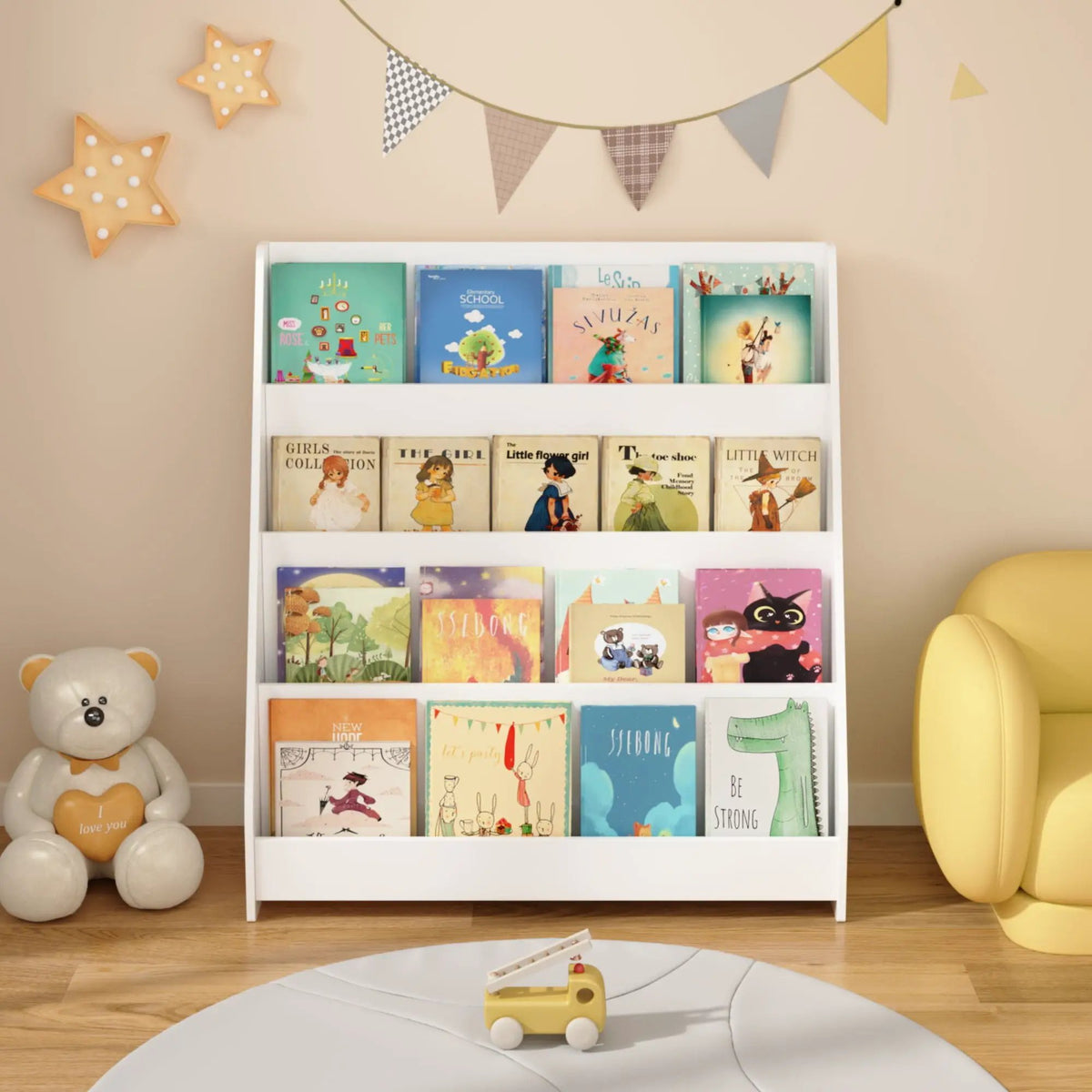 Bookshelf | 4 Tier | Triangular Stability | Toddler Size