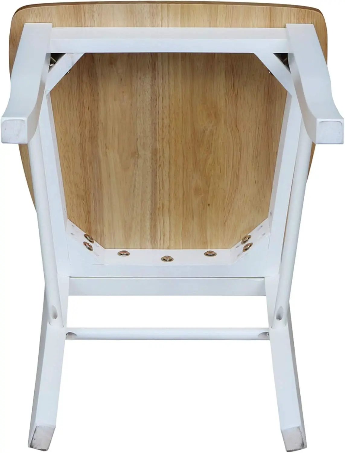 Madrid Ladderback Dining Chairs Parawood Construction White Natural from PriceLows™