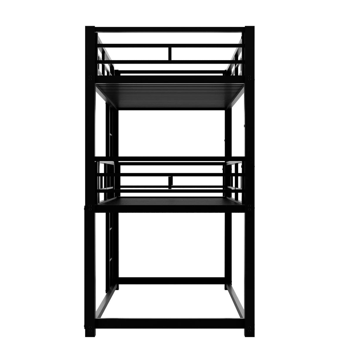 Triple Bunk Bed | Solid Metal Frame | Safety Guardrails | Space Saving