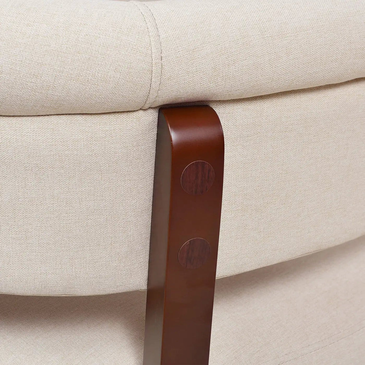 Jared Versatile Roll Arm Tufted Bench Settee | 2 Pieces | Fabric & Plywood | Home