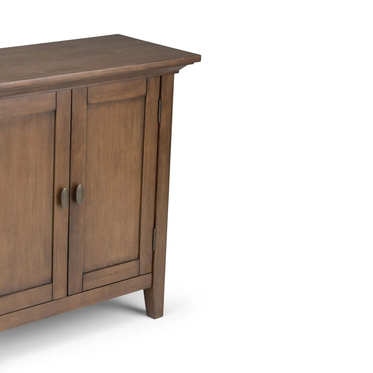 Redmond Low Storage Cabinet | Handcrafted Solid Wood | Tapered Legs | Two Adjustable Shelves
