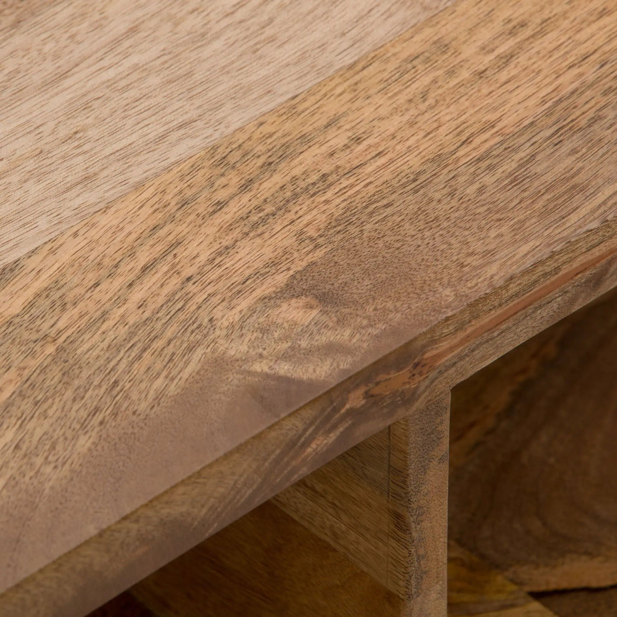 Hunter Lift Top Coffee Table | Handcrafted Solid Mango Hardwood | Split Lift Top | Large Storage Area