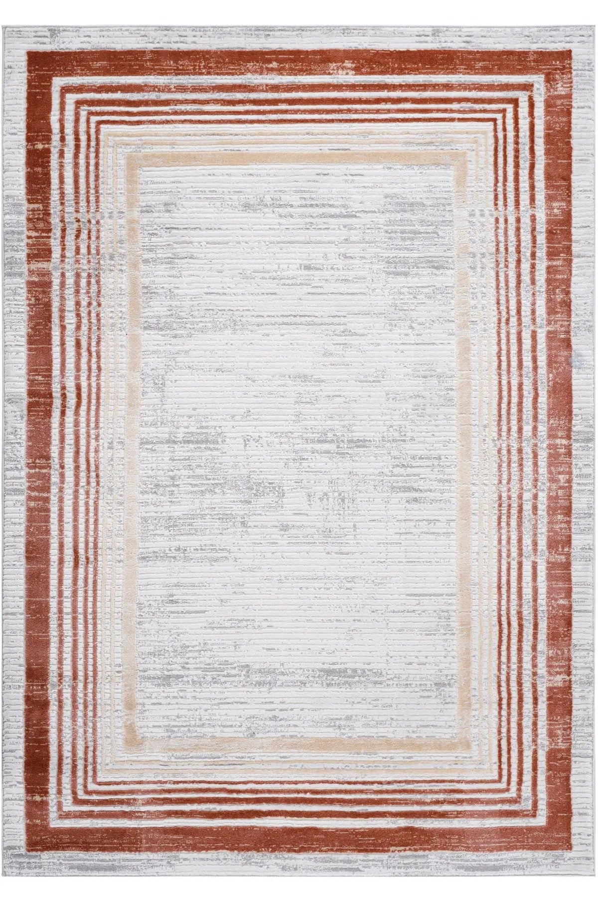 Marfi 8' X 10' Bordered Area Rug | 120 x 93 x 0.35 in | Polyester & Cotton | Brown / Ivory