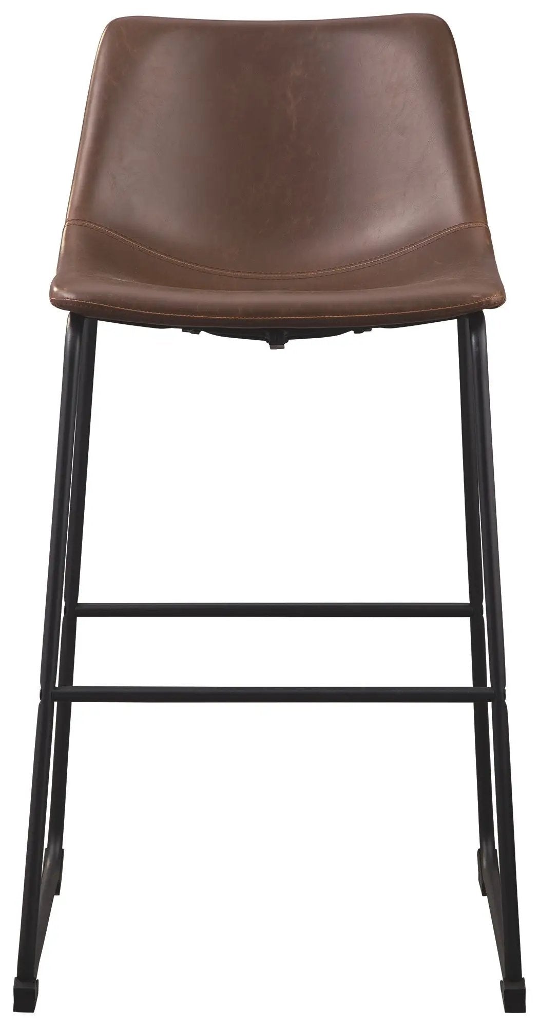 Centiar Upholstered Barstool | Set Of 2 | Contoured Bucket Seat | Tubular Metal Base