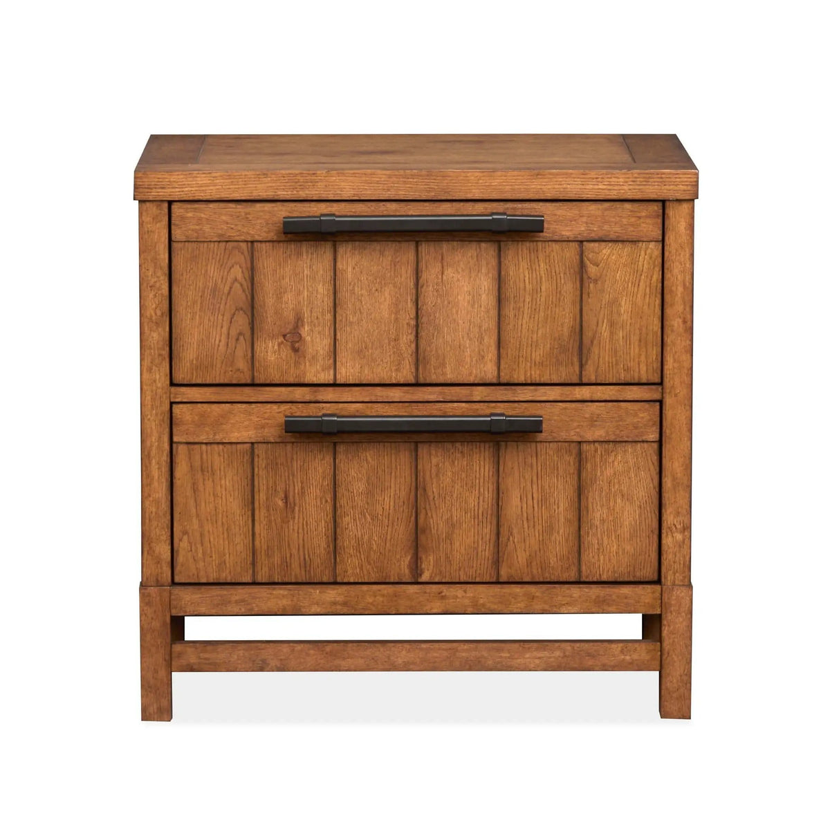 Conway Drawer Nightstand | 17 x 28 x 28 in | Oak Veneer | Honey Wheat