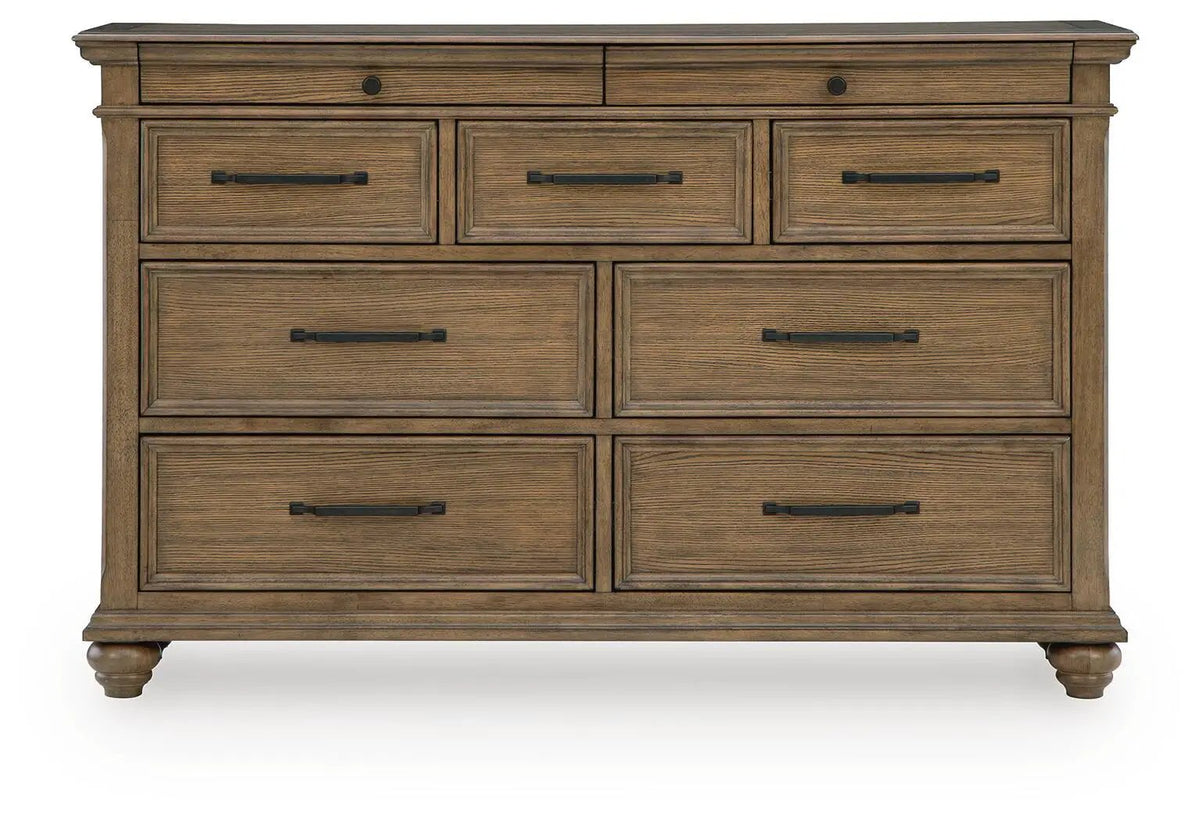 Karallin Dresser | 63.88 Inch Width | Oak Veneer | Natural Wood Grain