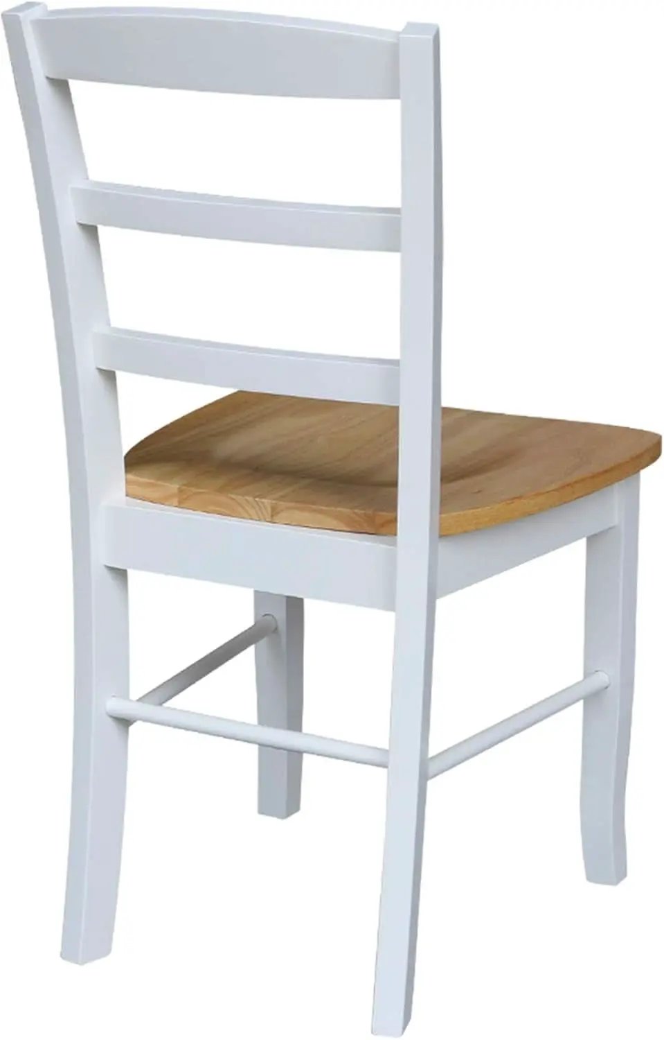 Madrid Ladderback Dining Chairs Parawood Construction White Natural from PriceLows™