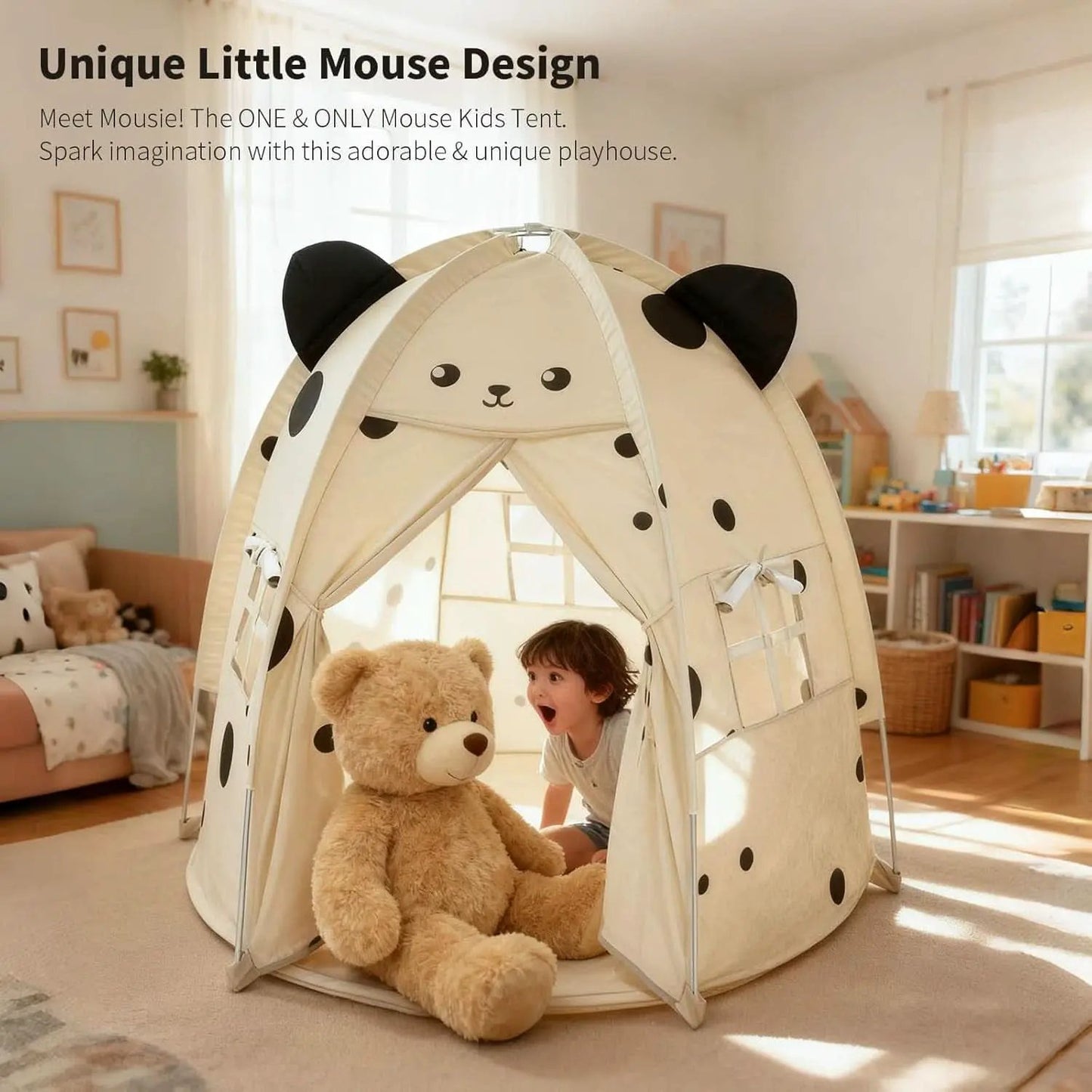Kids Play Tent 55Inch Peach Premium Quality Indoors from PriceLows™