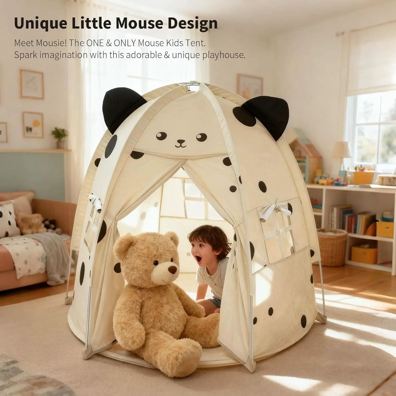 Kids Play Tent 55Inch Peach Premium Quality Indoors from PriceLows™
