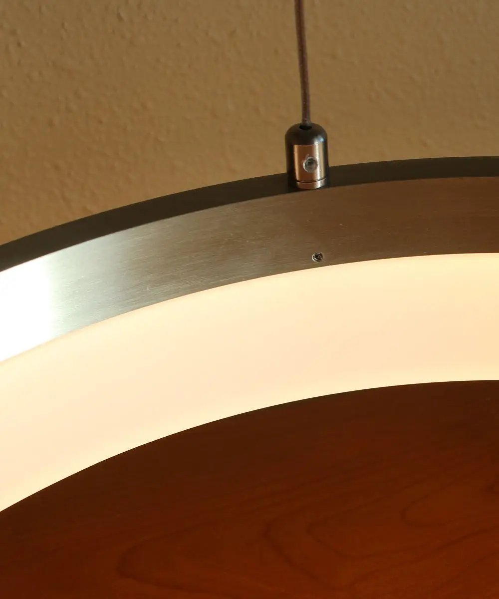 Round Edge Lit Chandelier | 16 Inch Width | 1 Light | Brushed Nickel