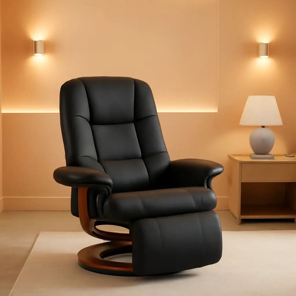 Manual Recliner Chair With Footrest And Swivel Base from PriceLows™