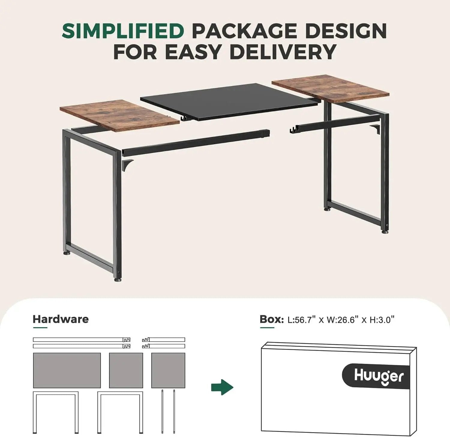 80 Inch Rustic Brown And Black Gaming Desk With Storage from PriceLows™