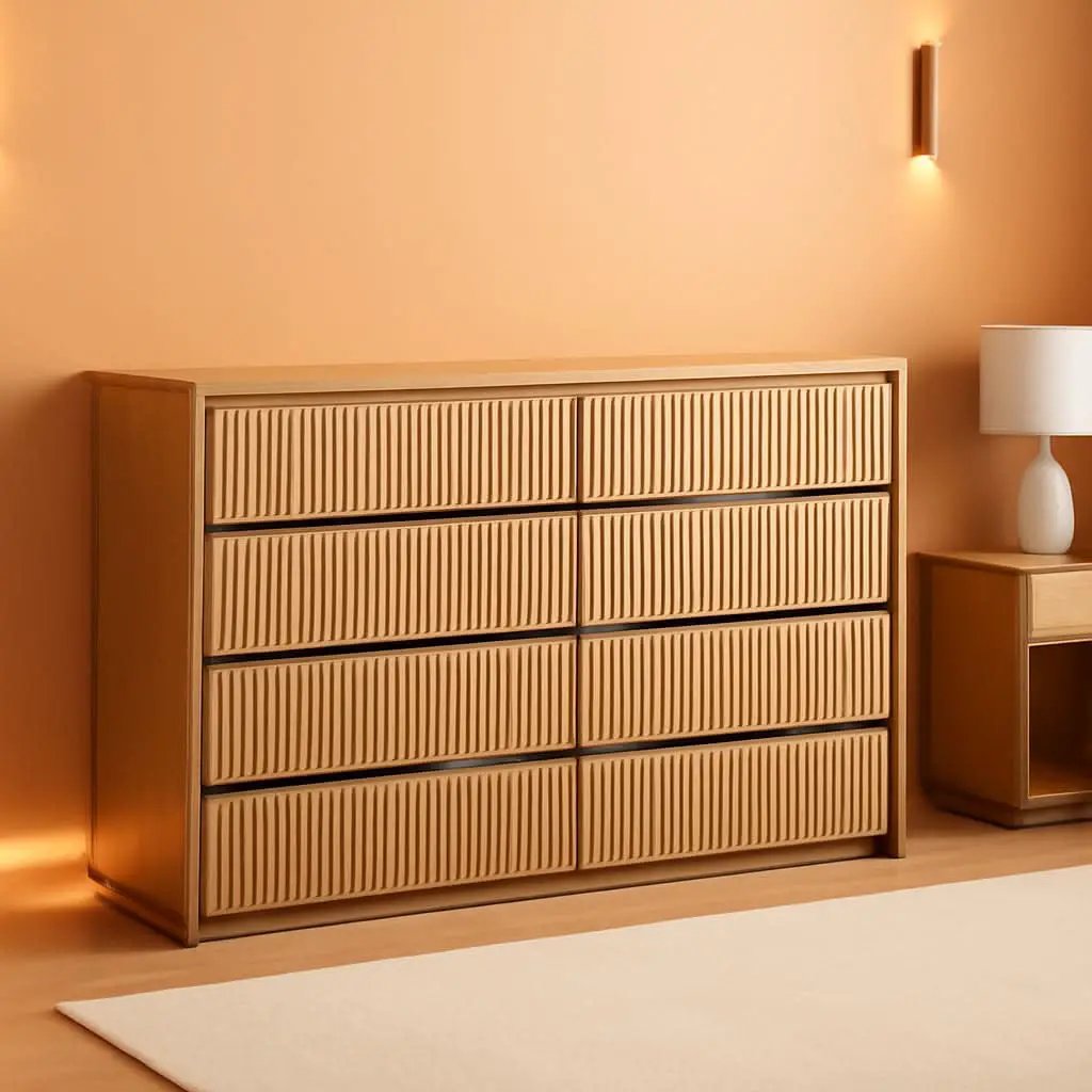 9 Drawer Dresser Chest With PolishedMarbleTabletop from PriceLows™