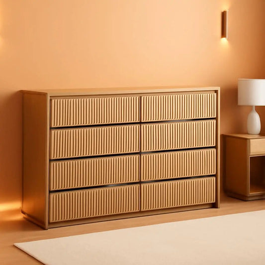 9 Drawer Dresser Chest With PolishedMarbleTabletop from PriceLows™