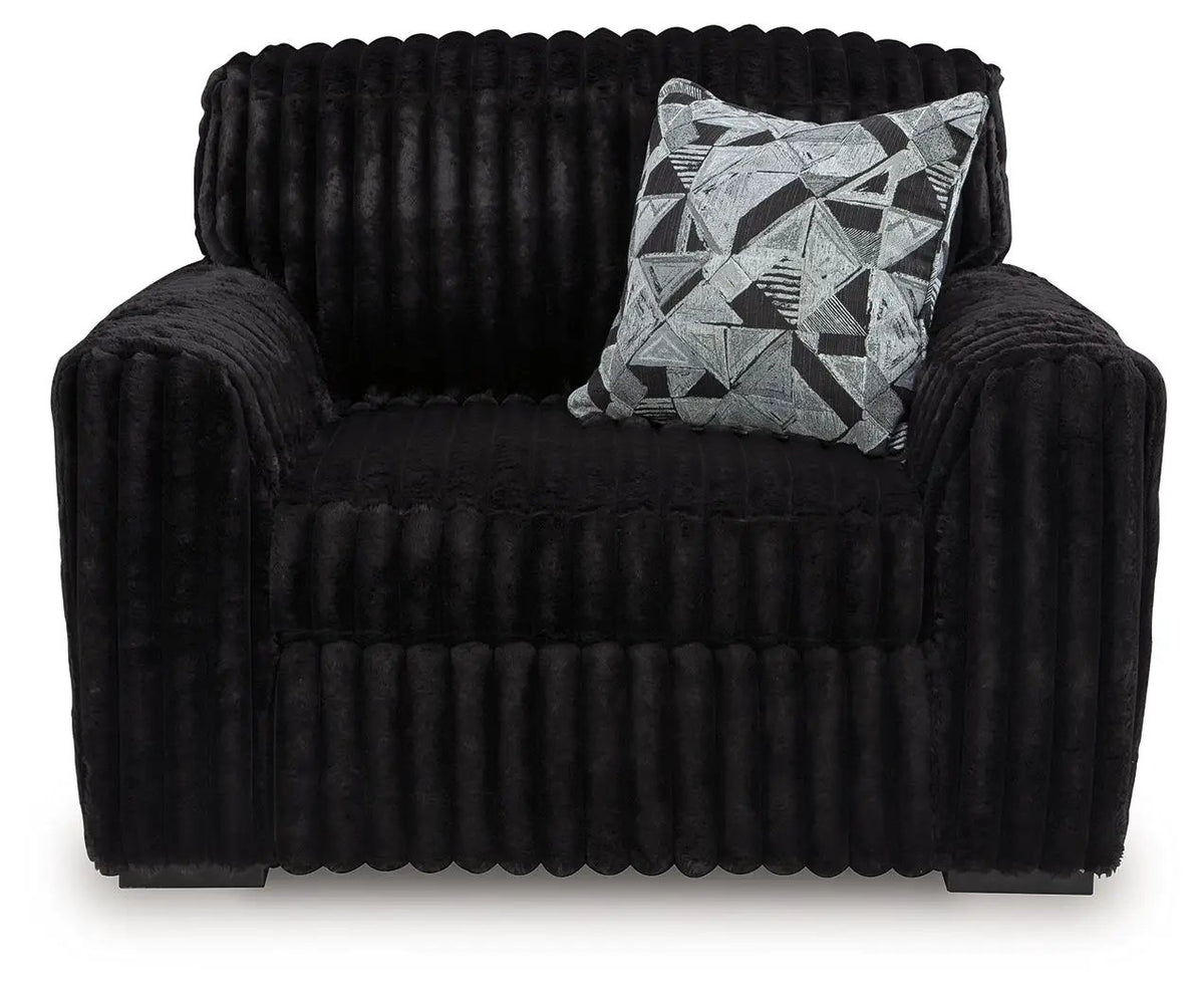Midnight Madness Chair And A Half | Jumbo Corduroy Upholstery | Oversized Seat | Cozy Design