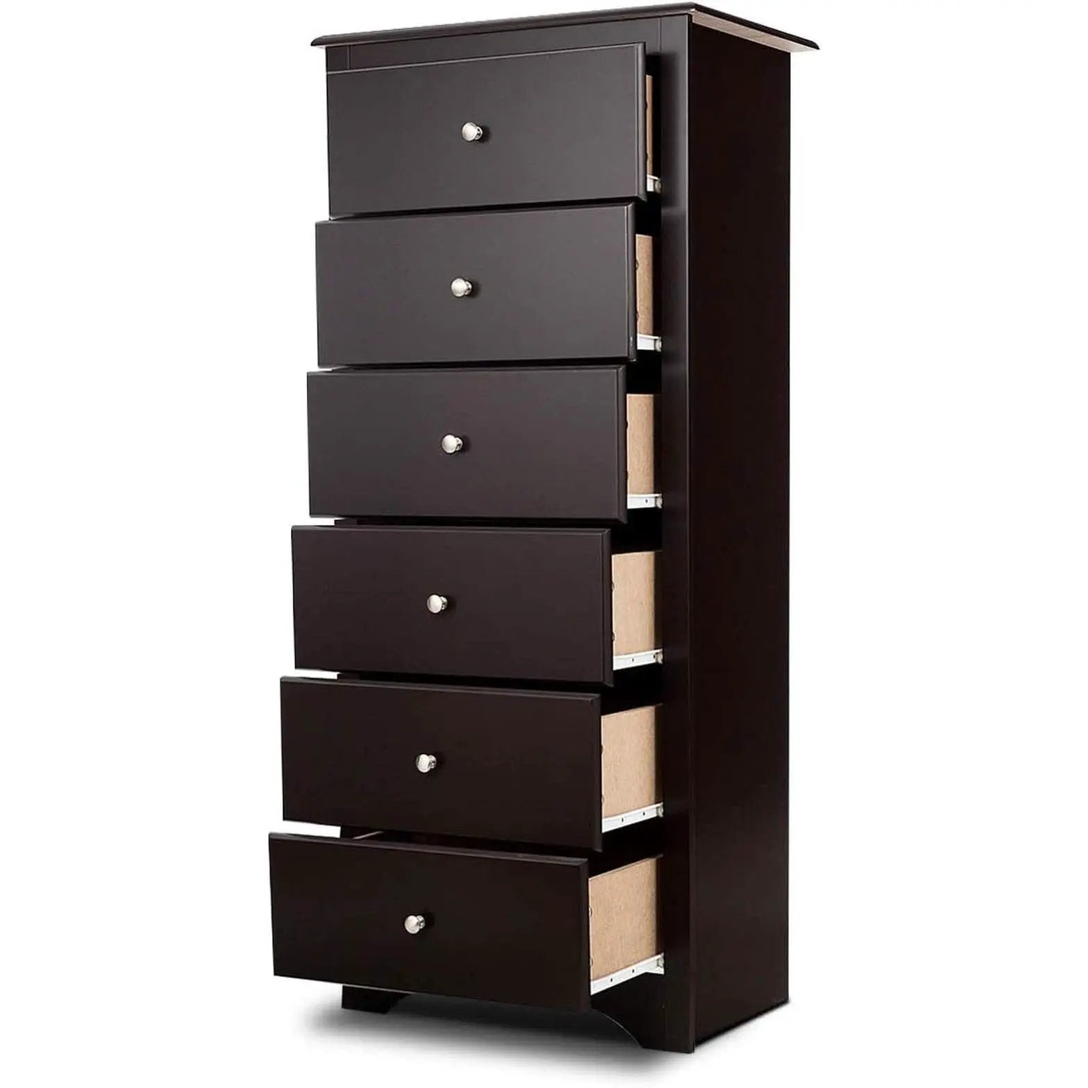 Brown Wood 6 Drawer Dresser For Bedroom Storage Unit from PriceLows™