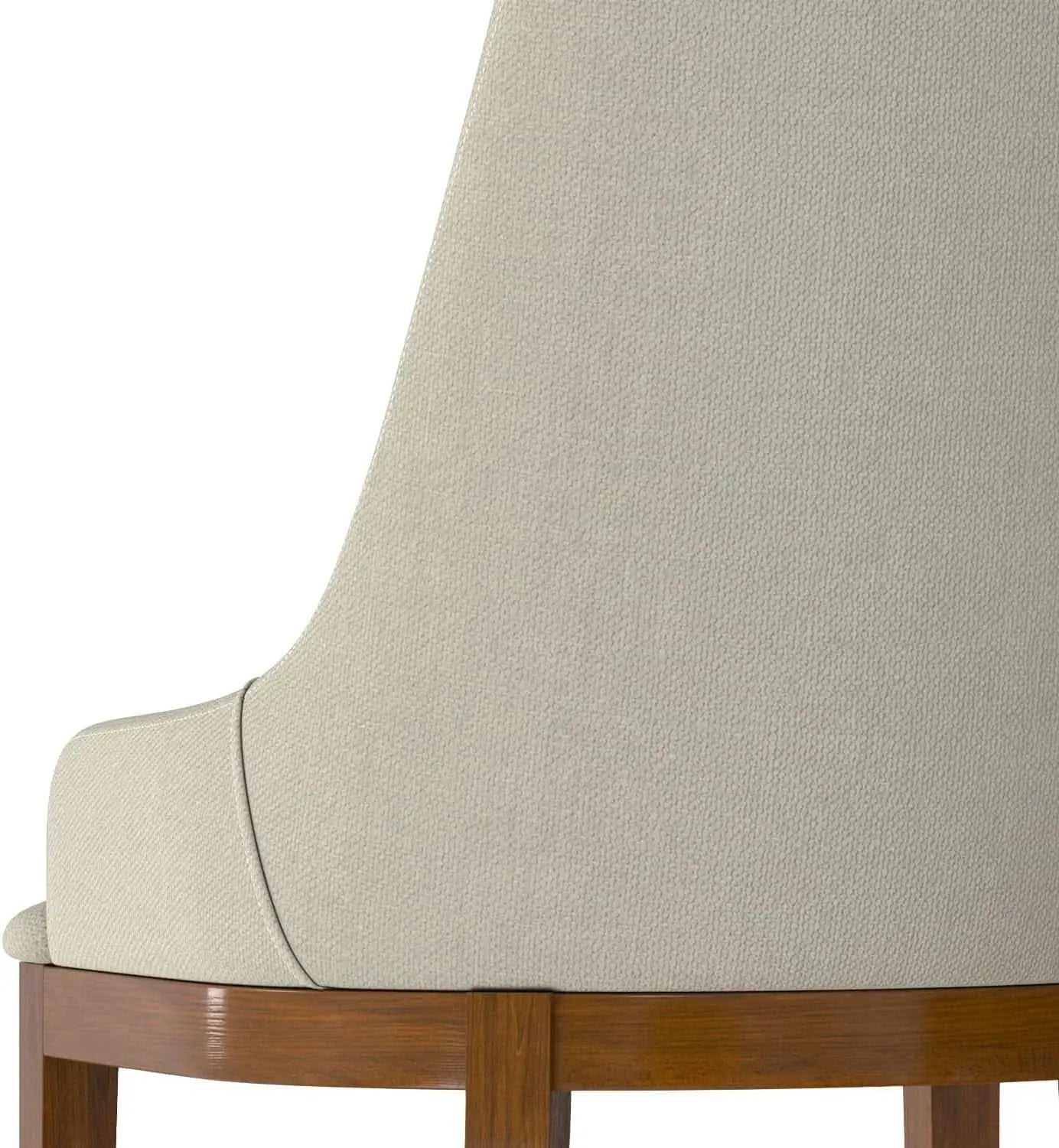 Stephanie Contemporary Dining Chair Set Of 2 In Natural Linen Look Fabric from PriceLows™