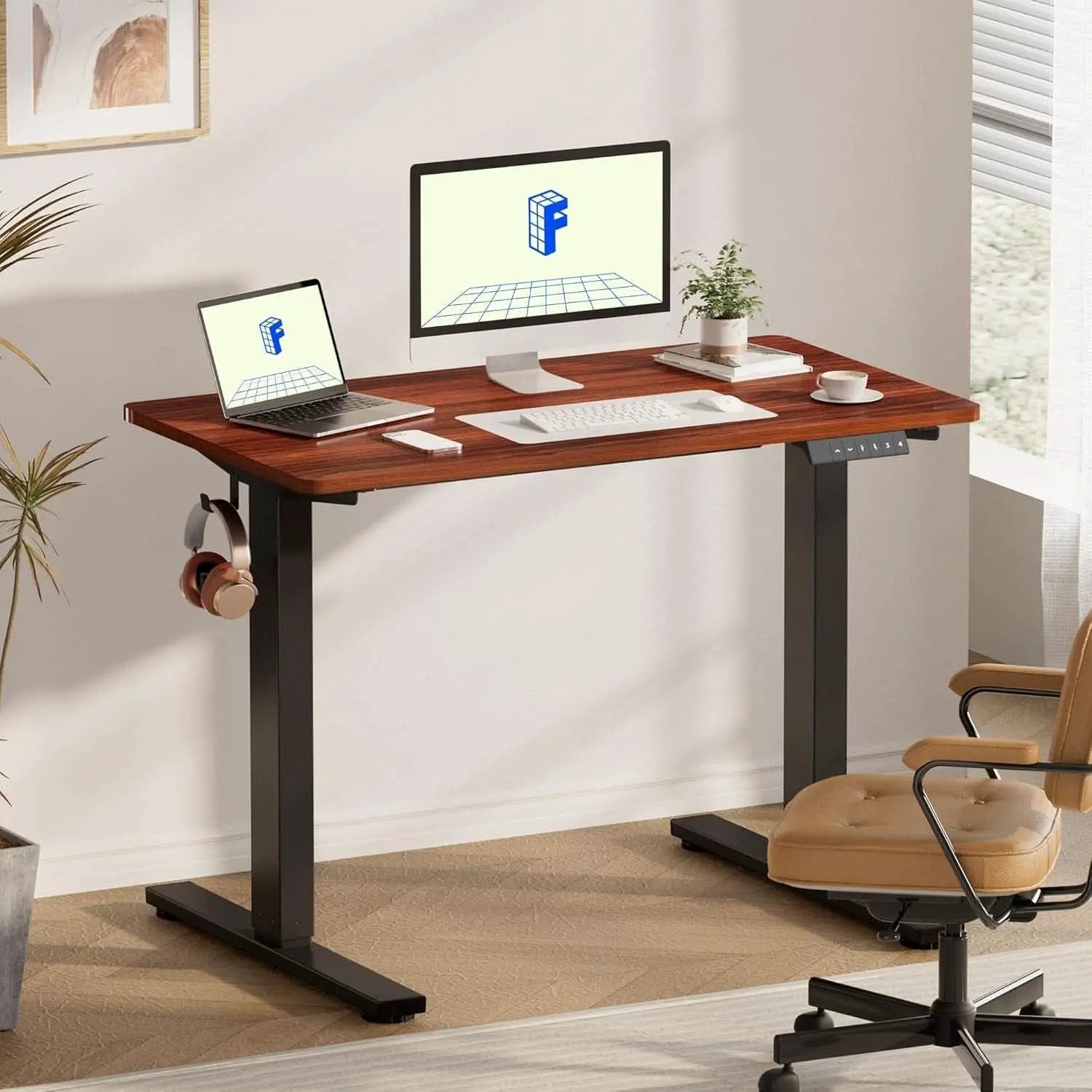 Electric Height Adjustable Standing Desk 48x24 Home Office from PriceLows™