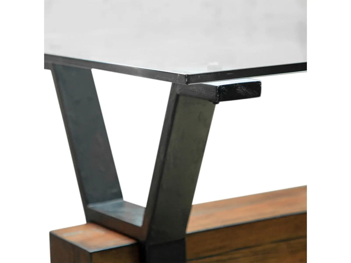 Sawyer Rectangular Table | 2 Pieces | Glass & Iron | Living Room