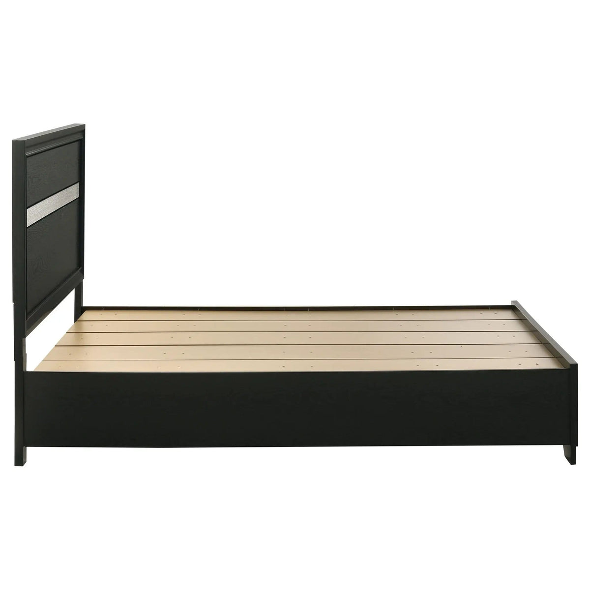 Miranda 51-inch Wood Queen Storage Panel Bed | 63.5 x 83.75 x 50.25 in | Wood | Black