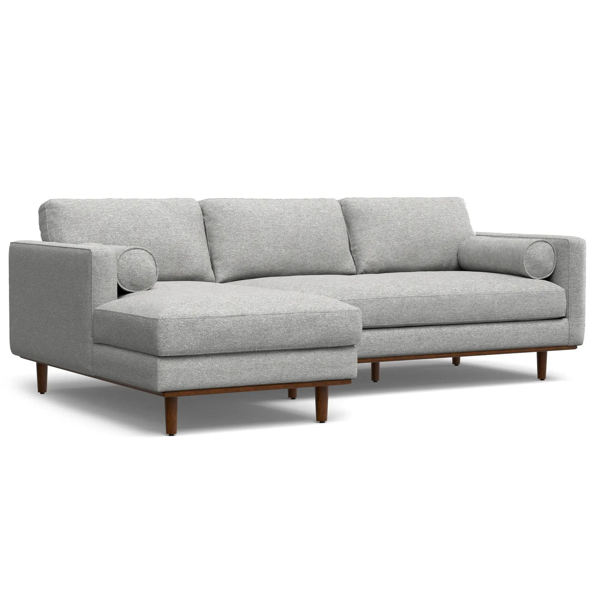 Morrison Upholstered Sectional Sofa | Genuine Aniline Leather | Chaise Cushions | 102.2 Inch Length