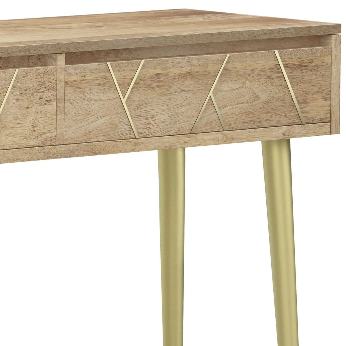 Jager Console Table | 48 x 15 x 32 in | Metal & Wood | Natural