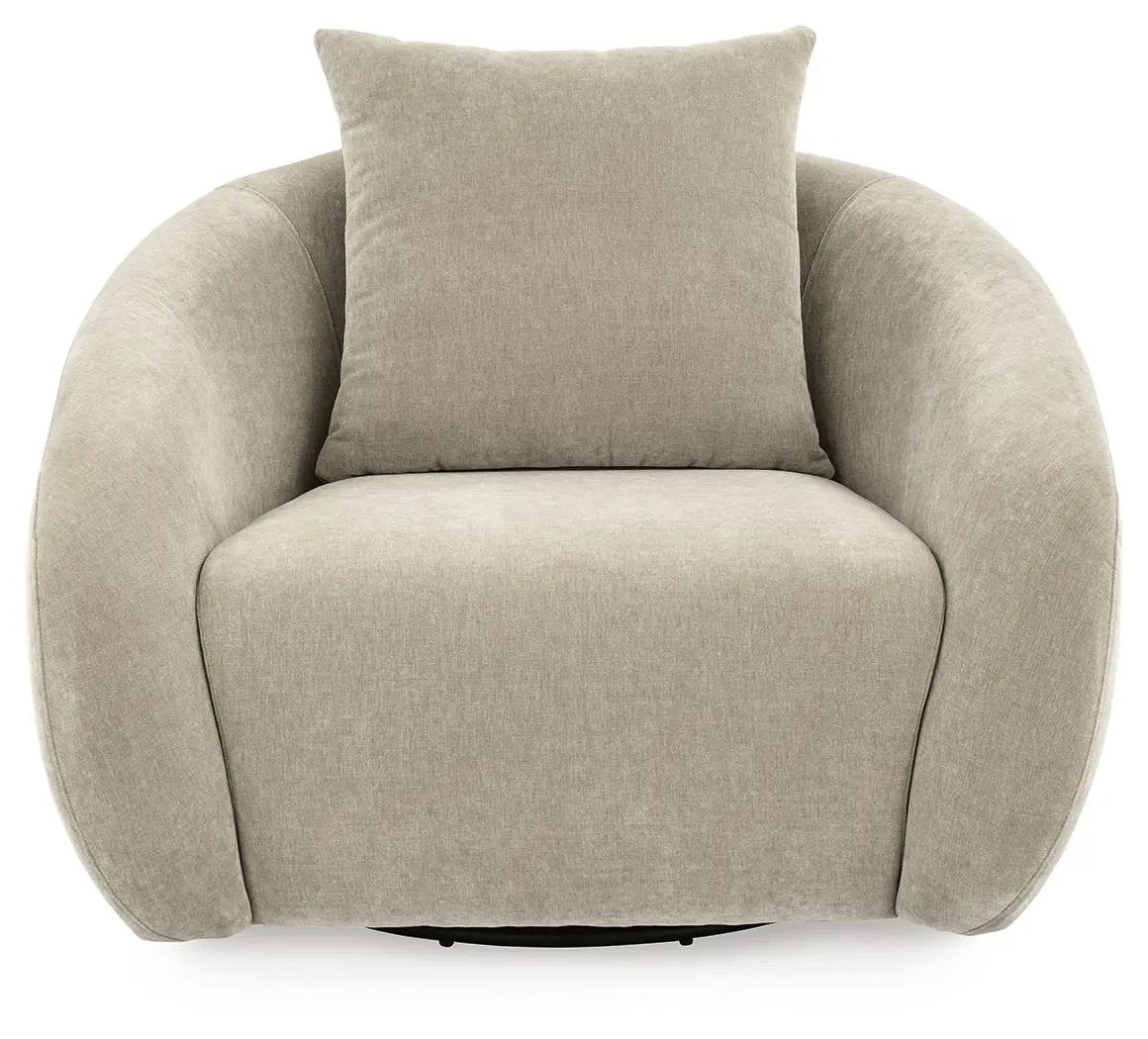 Yahya Swivel Accent Chair | Soft Velvet Upholstery | Reading Nook Seating | 39.5 Inch Length