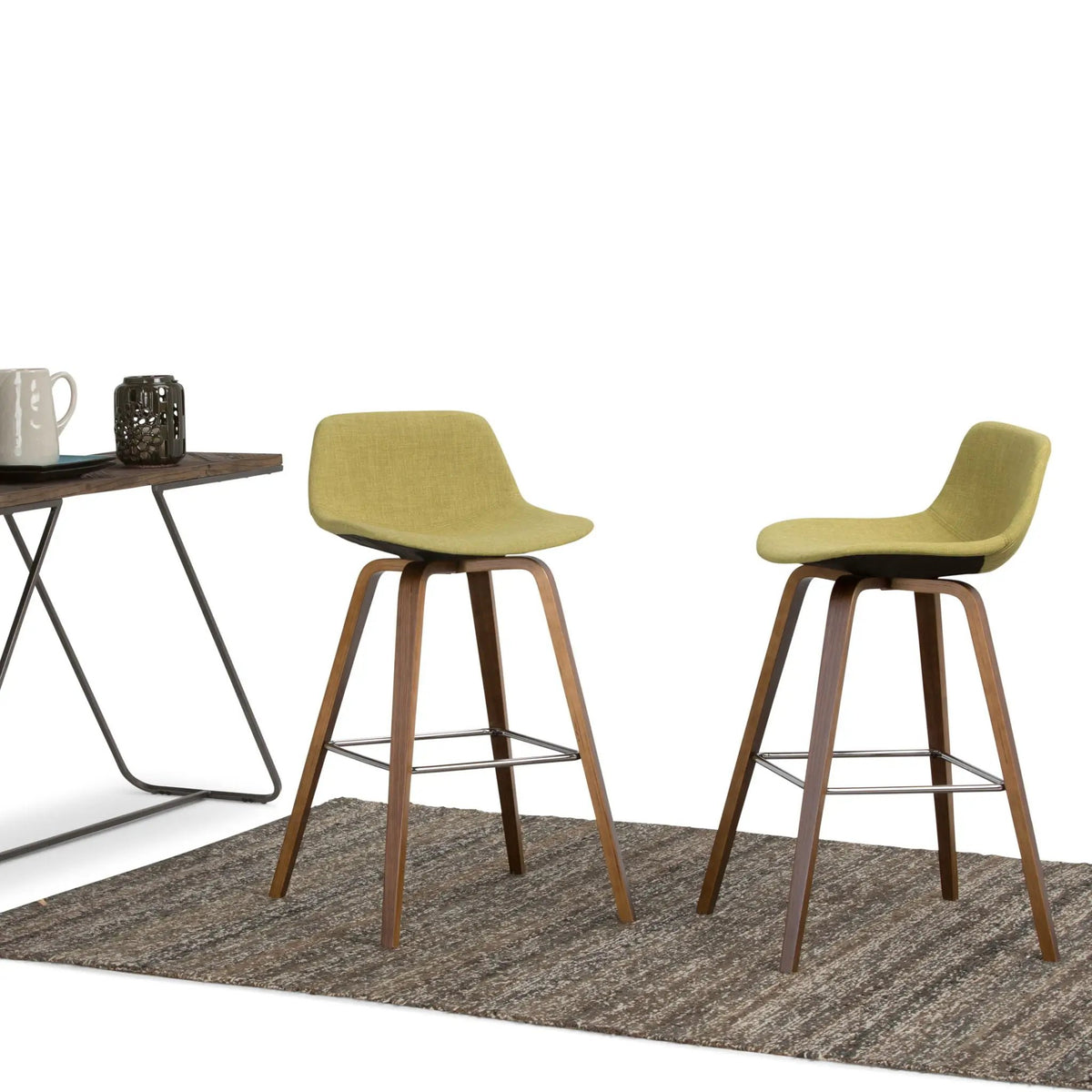 Randolph Bentwood Stools | Set Of 2 | Mid Century Modern Style | Counter And Bar Height