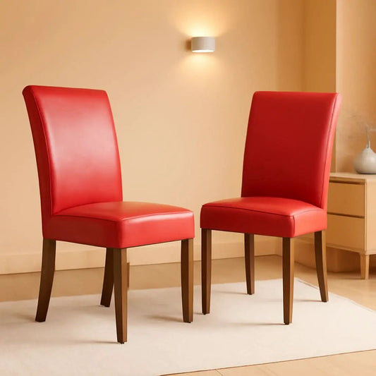 Firebrick Red Padded Dining Chairs For Dining Room from PriceLows™