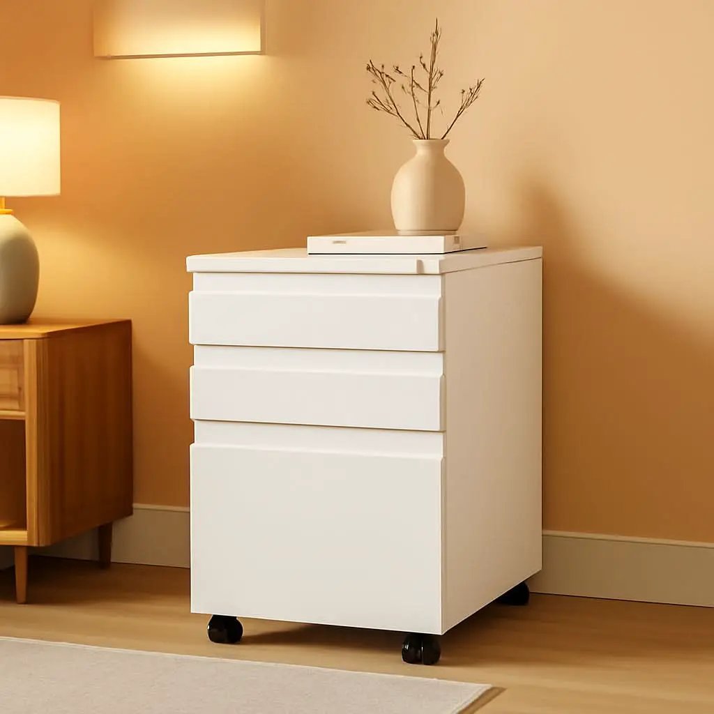 3 Drawer Mobile File Cabinet With Lock Under Desk Filing Cabinet For Home Office from PriceLows™