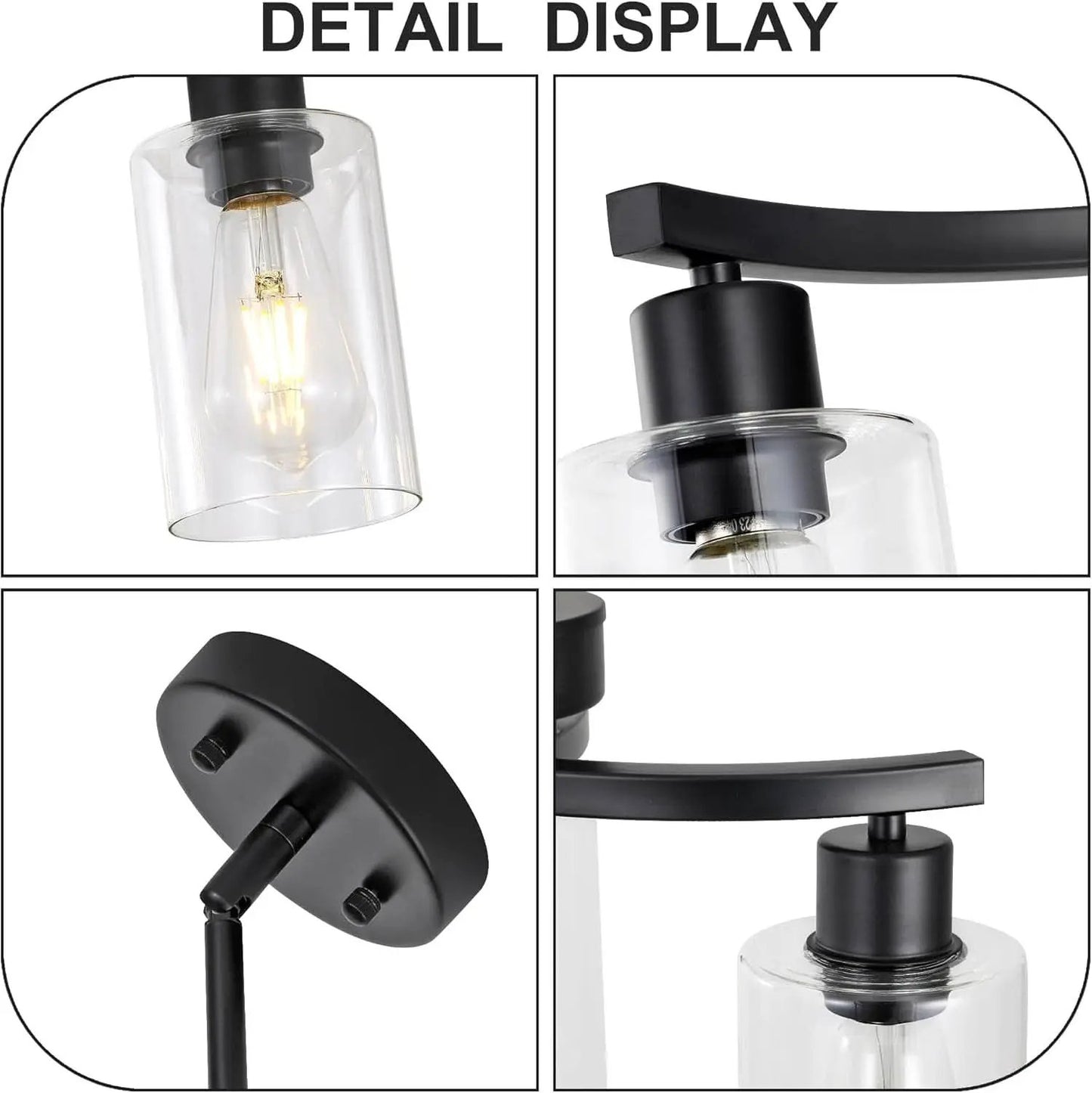 Three Light Black Dining Chandeliers For Kitchen Island from PriceLows™