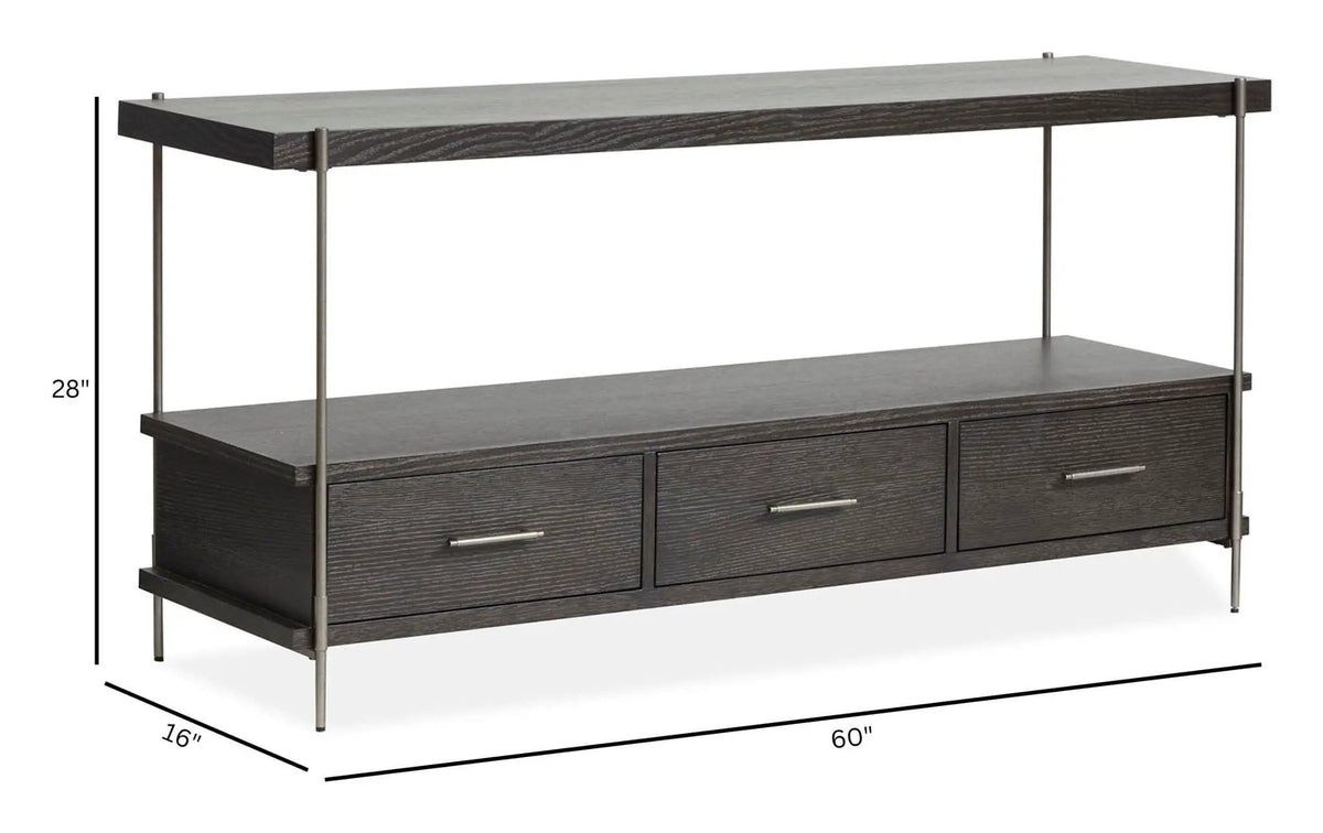 Spencer Table | 3 Pieces | Oak Veneer & Metal | Living Room
