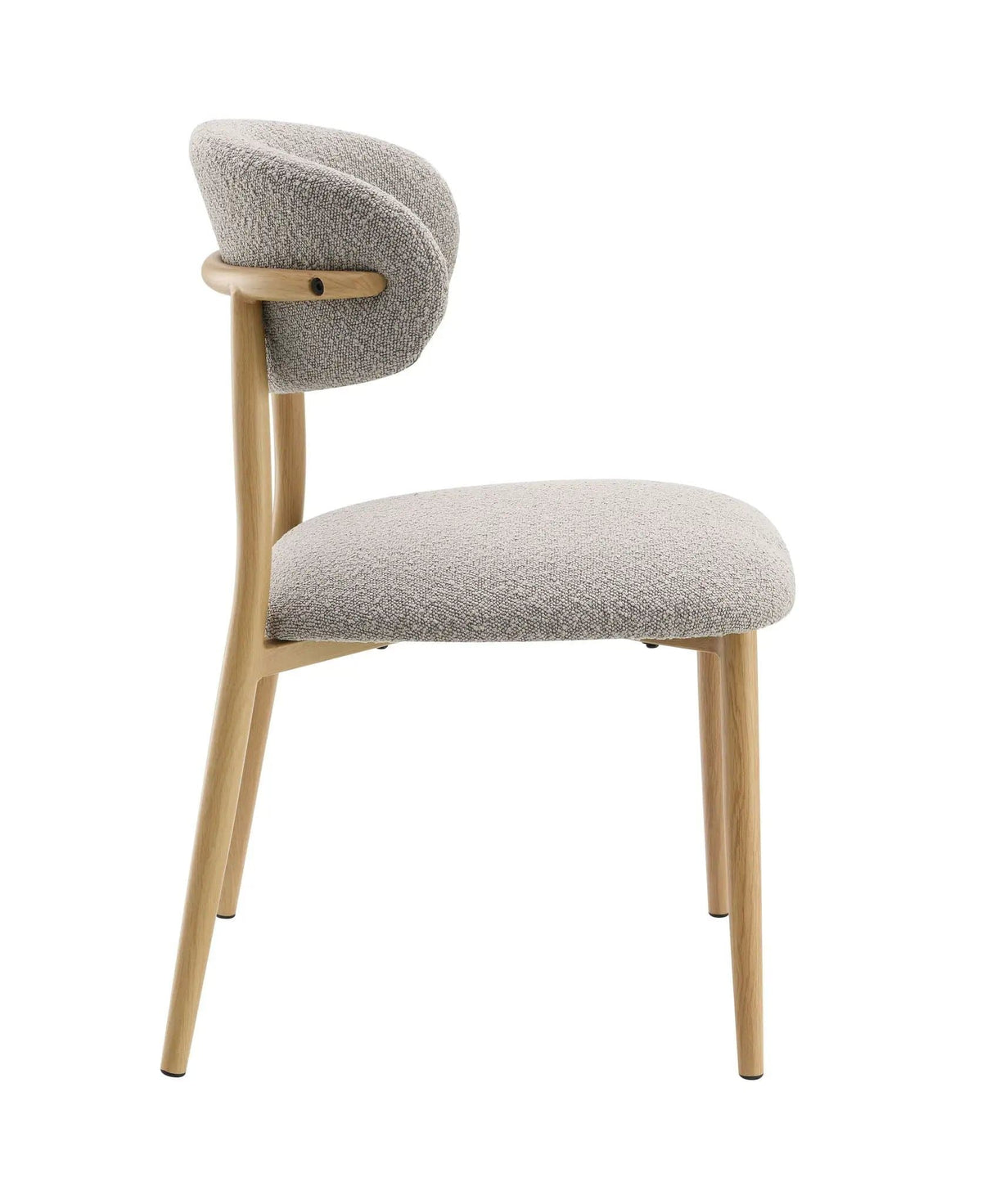 Kacey Boucle Side Chair (Set of 2) | 22 x 20 x 32 in | Boucle & Fabric | Gray