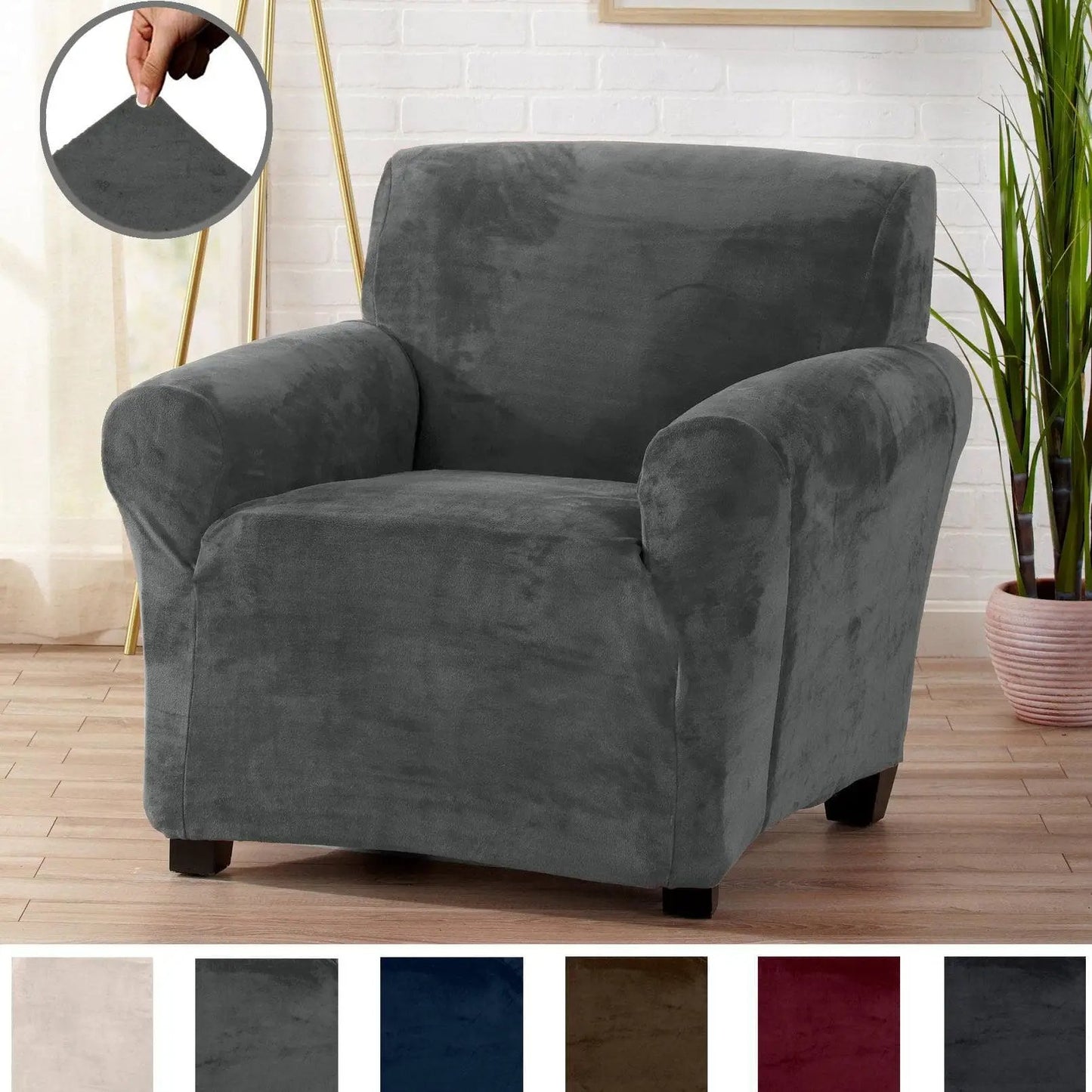 Velvet Stretch Slipcover - Gale Collection from PriceLows™