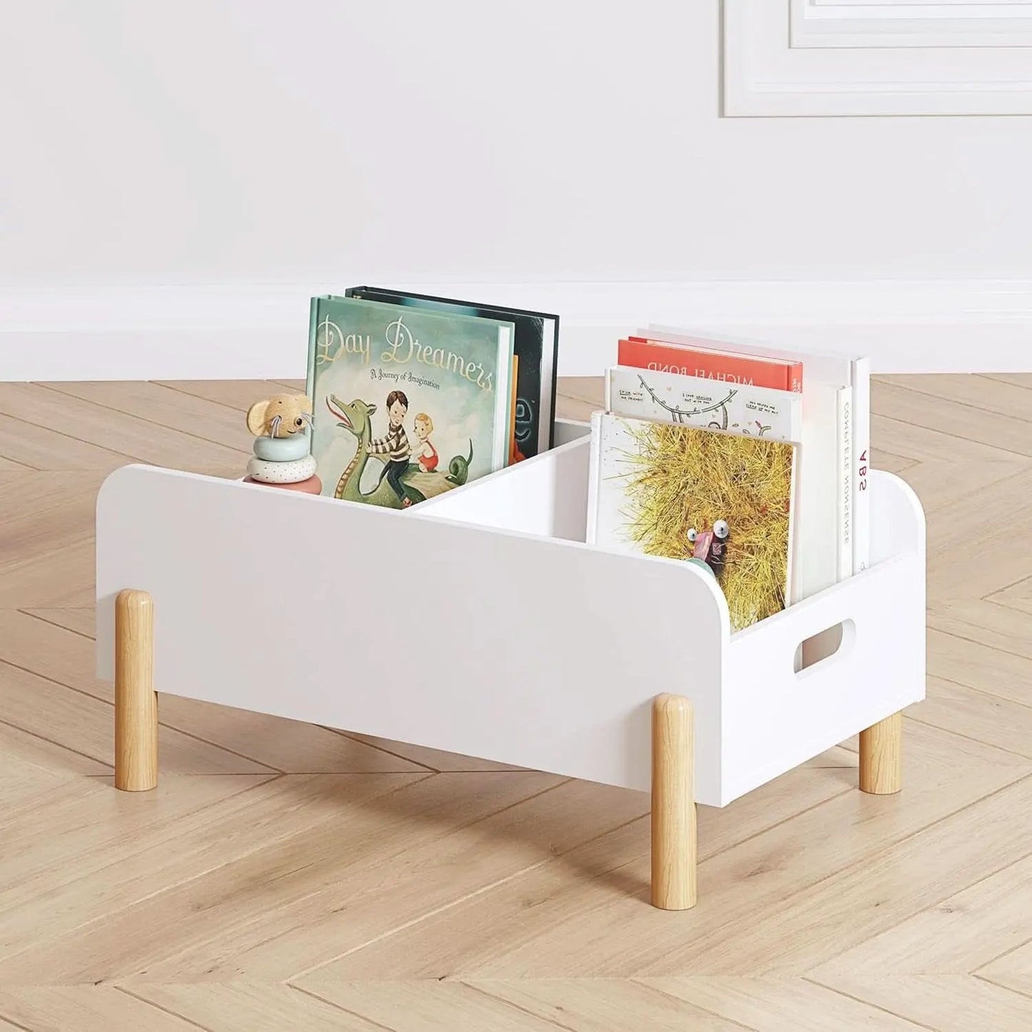 Montessori Toddler Bookshelf With Adjustable Dividers from PriceLows™