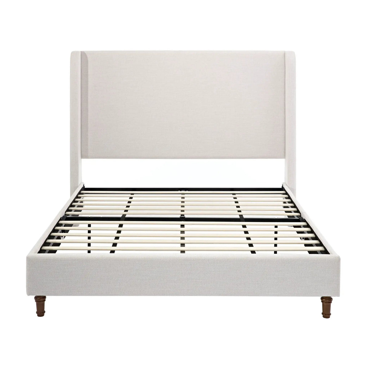 Harper Tall Headboard Upholstered Bed | Elegant Simplicity | No Box Spring Needed | 54 Inch Height