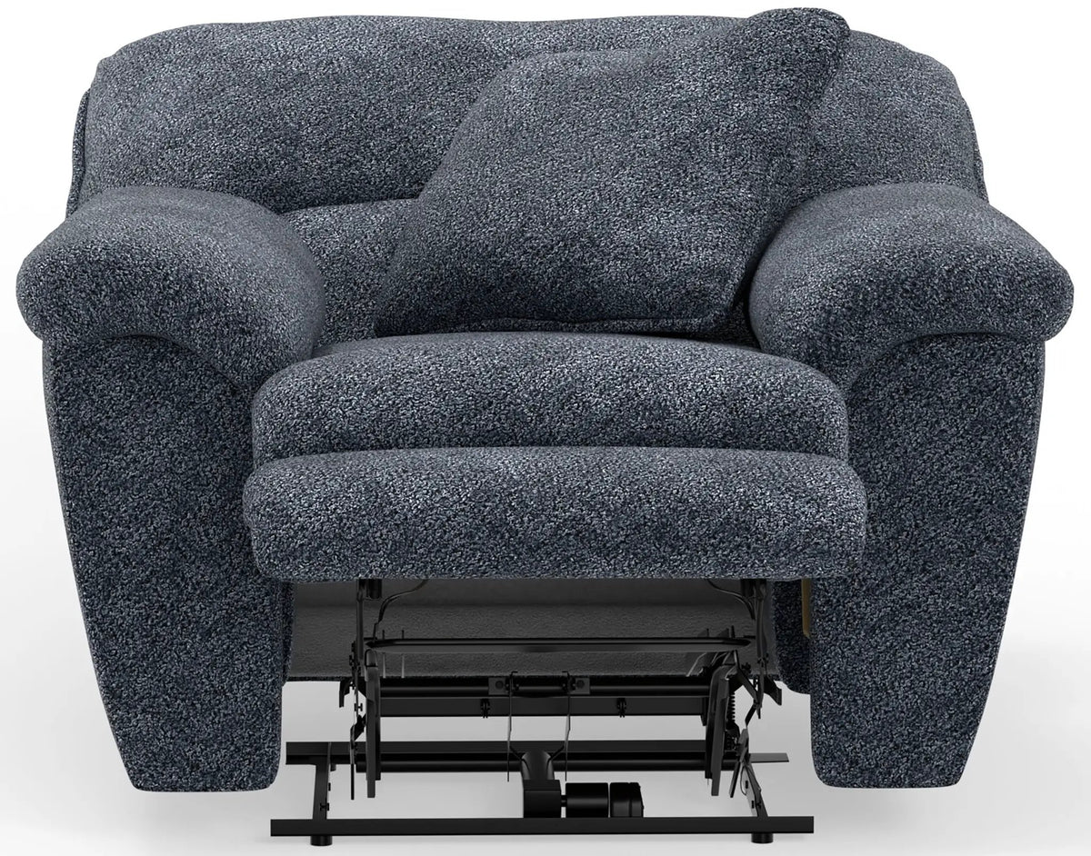 Paxon Deep Seat Power Lay Flat Recliner With Power Adjustable Headrest Reclining | 48 x 47 x 43 in | Polyester & Fabric | Smoke